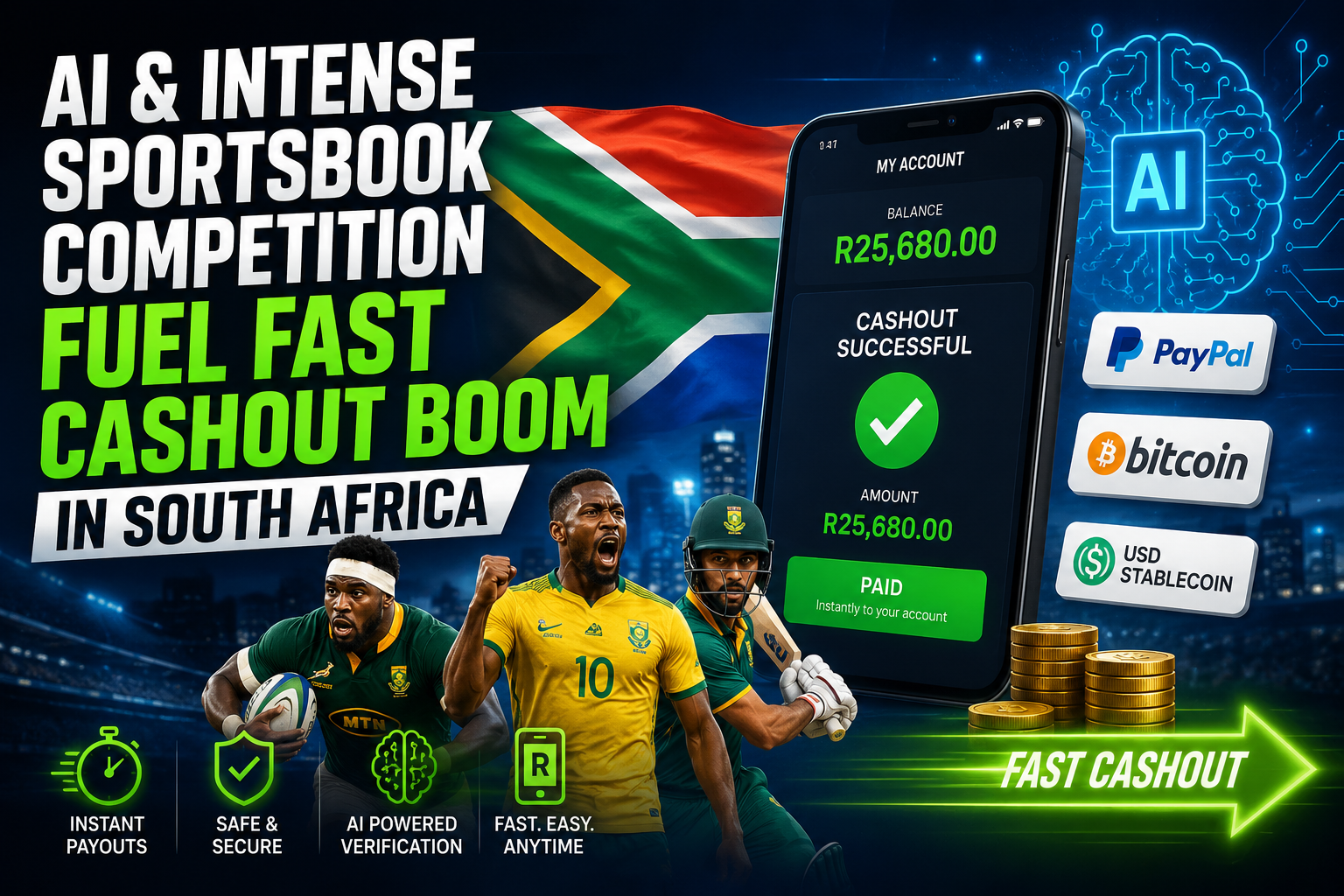 AI & Intense Sportsbook Competition Fuel Fast Cashout Boom in South Africa